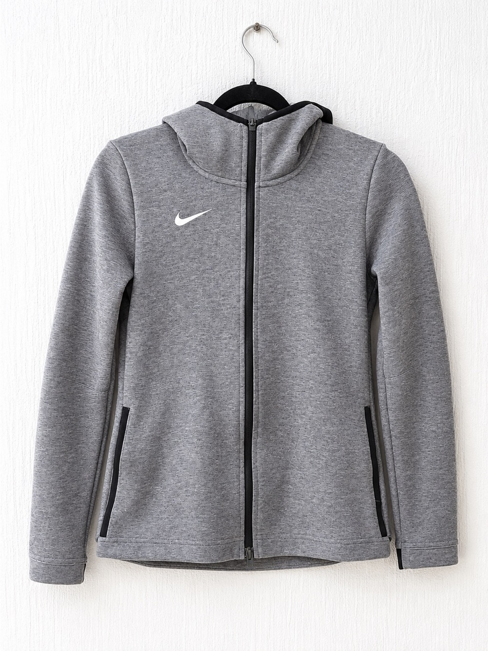 Nike Dri-FIT Gray Full Zip Hooded Training Jacket Women’s Small Athletic